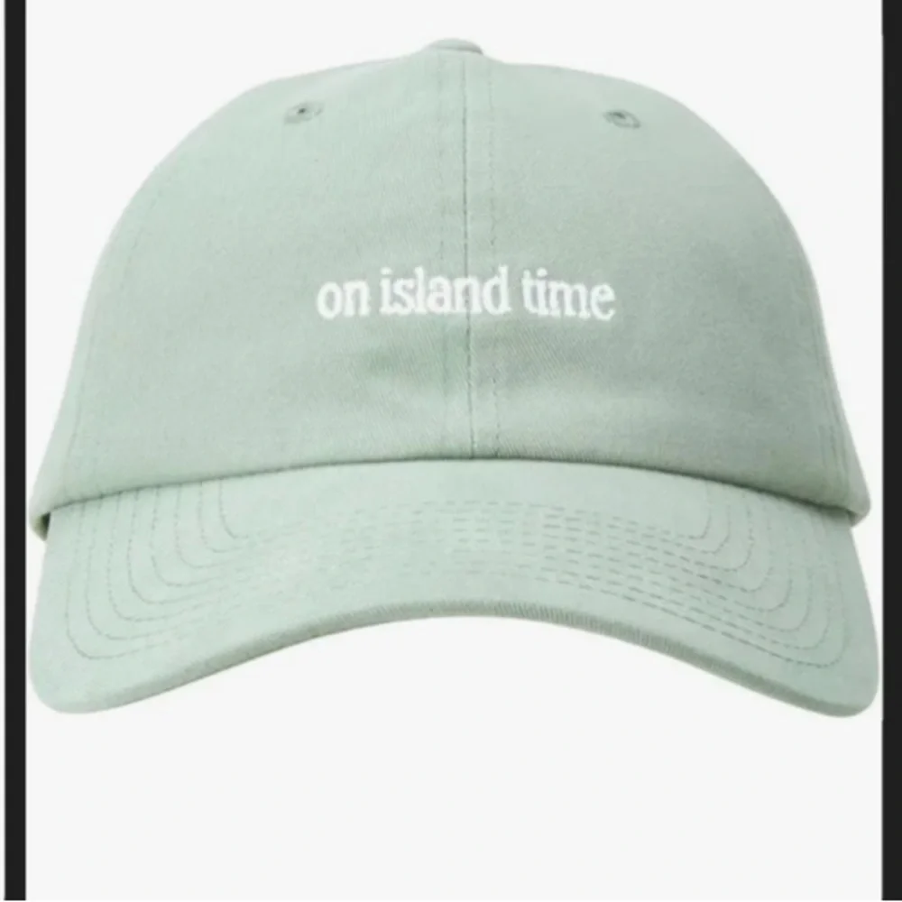 HURLEY womens green cotton cap mom hat adjustable ON ISLAND TIME - Picture 5 of 5